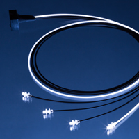 Four white SCHOTT MultiLight fiber optic light guides