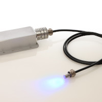Single white LED light, part of the SCHOTT® HelioIntense single-color aviation lighting system