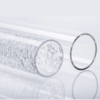 Two DURATAN® borosilicate glass tubes with one damaged by fall
