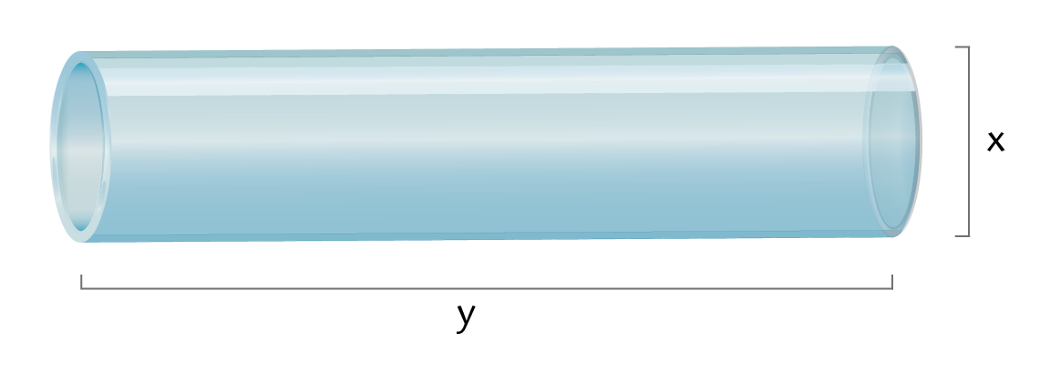 Illustration of the precise geometry of SCHOTT DUROBAX® technical glass tubing