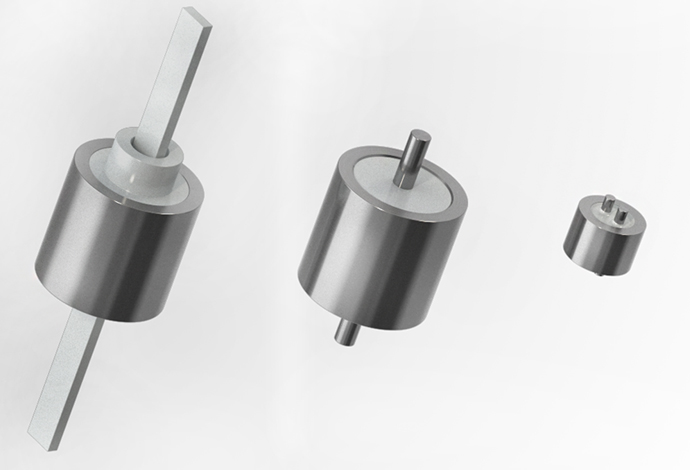 Diagram of three types of SCHOTT HEATAN™ feedthroughs