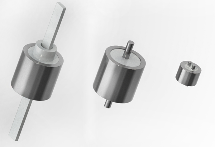 The three types of SCHOTT HEATAN™ feedthroughs Diagram of three types of SCHOTT HEATAN™ feedthroughs
