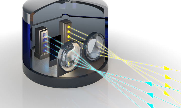 Diagram of a long distance 1550 nm LiDAR laser	