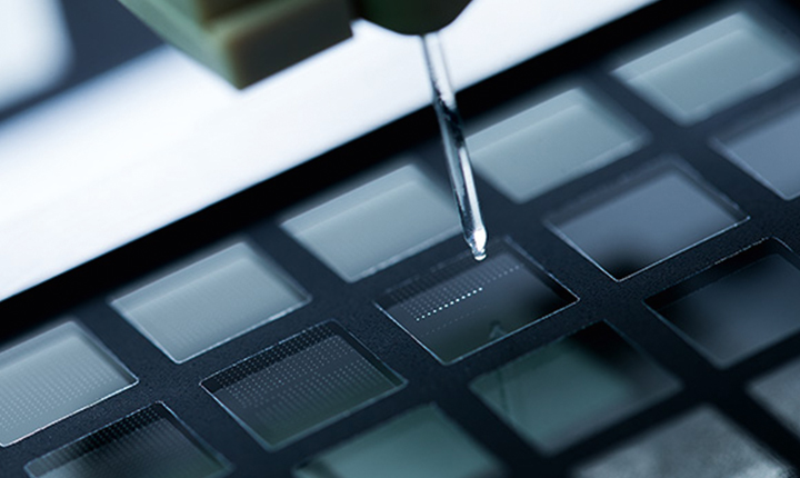 Close up of a laboratory diagnostics device in the field of biotechnology