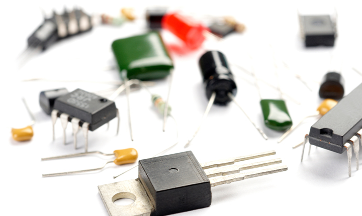 Range of different thyristors, power transistors and diodes