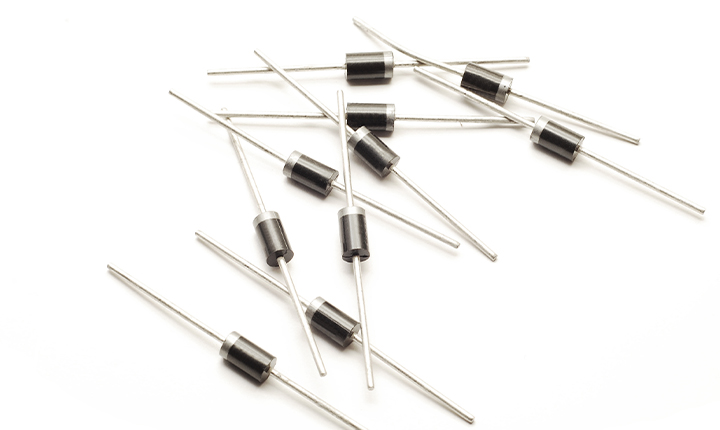 Several black sinter glass diodes