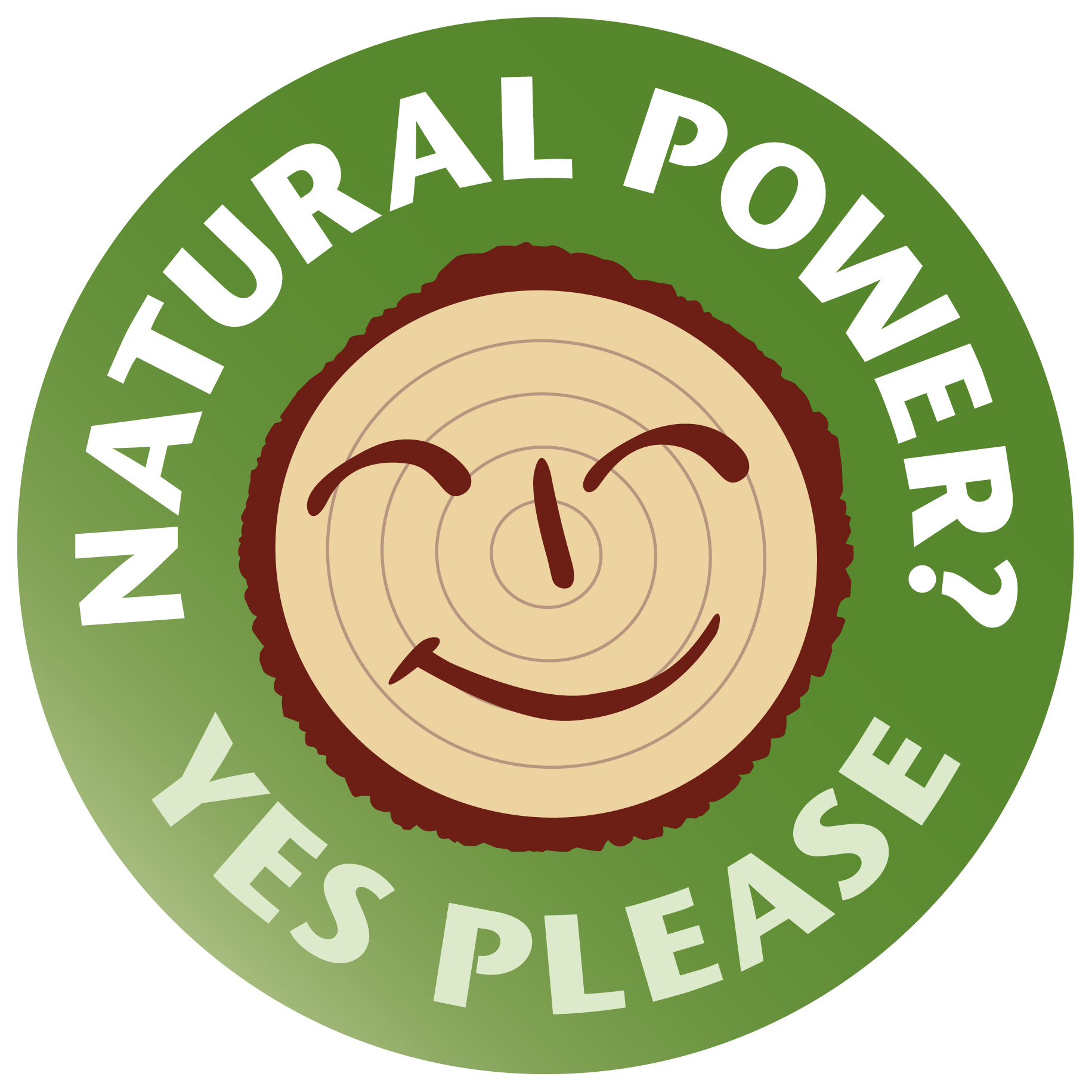 ¿Energía natural? Sí, por favor logotipo