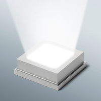 SCHOTT Solidur® SMD LED in square housing shining white light