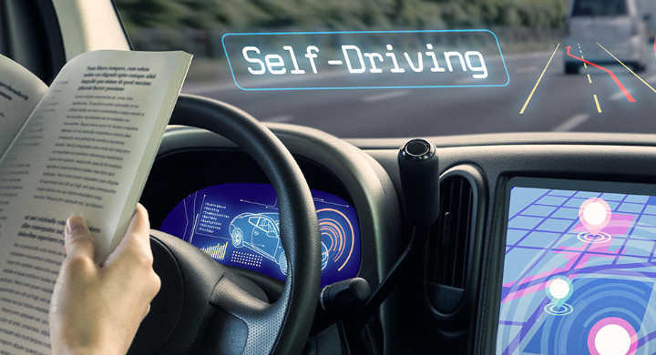 SCHOTT produces a range of components for autonomous vehicles Passenger reading a book in an autonomous vehicle
