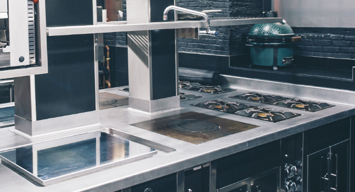 SCHOTT glass and glass-ceramic components for professional appliances such as cooktops and ovens Modern professional kitchen with a range of appliances