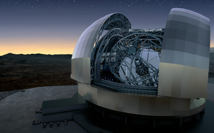 Observatory with high powered telescope for astronomy