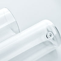 Two SCHOTT BORO-8330™ glass tubes for pharmaceutical packaging